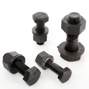 High Strength Black Bolt High Strength ASTM A325 Hex Bolt With Nut And Washer Finish Black