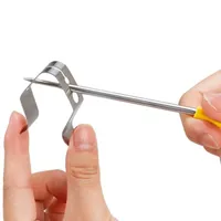 Ensemble d'outils universels de cuisine en acier inoxydable pour barbecue, avec sonde thermomètre et pince de maintien