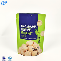 Sachet Doypack à trou de suspension, imprimé sur mesure, anti-odeur, finition mate, pour emballage de noix de macadamia, pochette verticale à suspendre pour la vente au détail