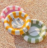 Plateau à bijoux en céramique et porcelaine, décoration d'intérieur exquise, couleur personnalisée, motif damier, boîte cadeau, passe au lave-vaisselle