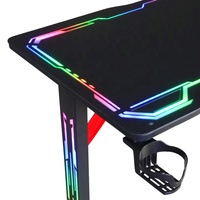 WSS4015 Grand bureau de jeu en forme de T pour ordinateur RGB Cheap Best Office Table avec led Office Household and commercial furniture