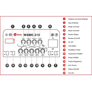 EDON Attrezzatura per Saldatura WSME-200 AC DC TIG, Macchina per Saldatura Alluminio ad <span class=keywords><strong>Argon</strong></span>, Saldatrice TIG a Impulsi - Product Image 4