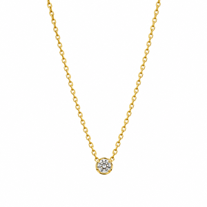 Collier pendentif chaîne à maillons en laiton plaqué or, tendance, simple et polyvalent, pour unisexe, à porter au quotidien, idéal comme cadeau - Product Image 1