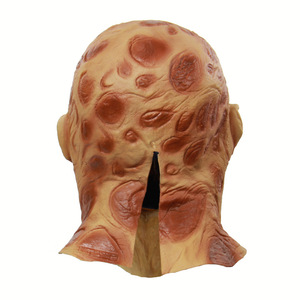 Máscara de Látex de Terror con Rostro Quemado, Monstruo, Cabeza de Caravana, Cara Podrida, Zombie, Anciano, Rostro Melancólico, para Halloween y Festival de Fantasmas - Product Image 5