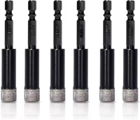 5mm-16mm poignée hexagonale verre diamant brasé sous vide forets secs scie cloche Cutter pour granit marbre carreaux de céramique verre