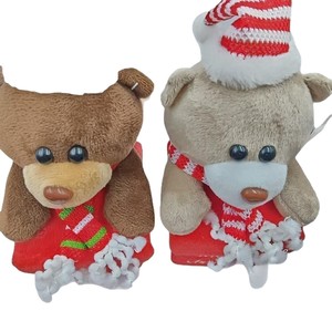 Boîte cadeau de Noël, ours en peluche avec rembourrage en coton PP, <span class=keywords><strong>rangement</strong></span> pour bonbons et maquillage - Product Image 5