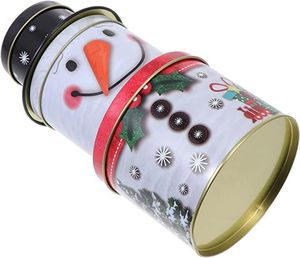 Boîte en métal personnalisée en forme de Noël pour chocolats, biscuits et bonbons, empilable - Product Image 4