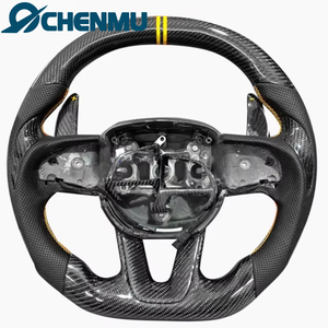 Volant en fibre de carbone forgé personnalisé pour <span class=keywords><strong>Dodge</strong></span> Challenger Hellcat Charger SRT Grand Cherokee <span class=keywords><strong>Durango</strong></span> SRT - Product Image 4