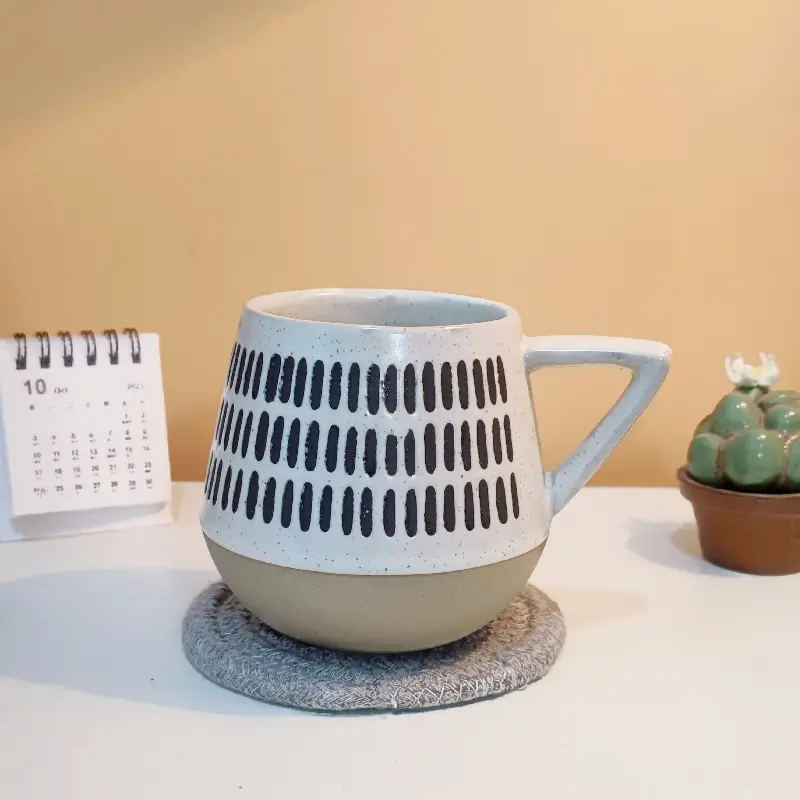 Customized Creative Retro Hand-made Milk Coffee Cup Breakfast Japanese Style Ceramic Coffee Mug