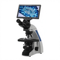 Microscope trinoculaire HUALONG-CM2000 à portée limitée avec éclairage LED et affichage externe connectable