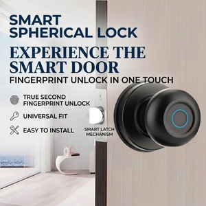 Auvinx Cerradura Inteligente OEM ODM 指纹智能生物识别门锁公寓房间涂鸦门禁数字旋钮锁家用 - Product Image 5