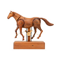 JHISEN Sculpture Cinétique Automatique Cheval en Bois, Design Original, Certifiée CE RoHS, Cadeau de Noël pour Amateurs de Chevaux, Vente en Gros