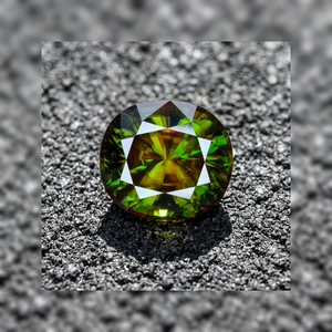 Esfero Verde Cromado Natural de Corte Ovalado de Precisión Excelente de 4.22 CT, 10.6x9.5x6.2mm, con Juego de Color/Fuego, Skardu Pakistán - Product Image 3