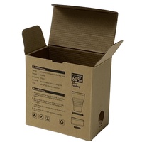 Boîte à café pliable en carton kraft personnalisée, emballage économique pour bonbons, crèmes de soin, bougies - Revêtement UV, impression en relief