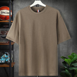 เสื้อยืดคอตตอนคอกลมแขนสั้นสีพื้นเนื้อหนาใส่สบายสำหรับชุดทำงาน ชุดนักเรียน - Product Image 4