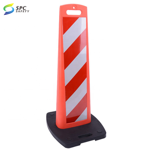 Panneau de séparation vertical rouge blanc réfléchissant, signalisation de sécurité sur les routes, panneau de guidage en plastique, diviseur de route - Product Image 3