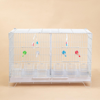 Cage d'élevage pour perroquets en métal anti-évasion, emballage en boîte, design classique respirant pour perruches, pinsons zébrés et oiseaux d'ornement
