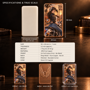 Lingote Rectangular de Cobre Puro de 1 oz con Diseño de Locomotora de Vapor de Ferrocarril Vintage, Souvenir con Impresión UV a Color, Personalizado, OEM, ODM, Venta al por Mayor - Product Image 3