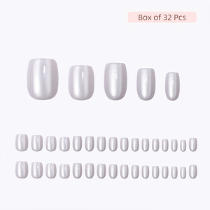 CPNP Medium Square Fake False <b>Nails</b> Set High Quality Wholesale Cat Eye Soft Gel Custom French Artificial Press on <b>Nails</b> <b>Kit</b> - Product Image 3
