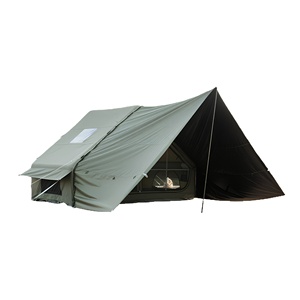 Outdoor Roof Camping <b>Inflatable</b> Tent 6+6 Square Light Luxury Four Seasons Universal Overnight <b>Large</b> Space Rainproof Warm Double - Product Image 1