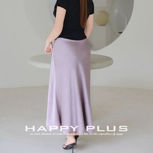 Falda Midi de Cintura Alta Runqi N9214, Color Sólido, Satén Sintético Acetato, Estilo Fluido y Ajustado, Corte de Cola de Pez, Falda para Mujer - Product Image 3