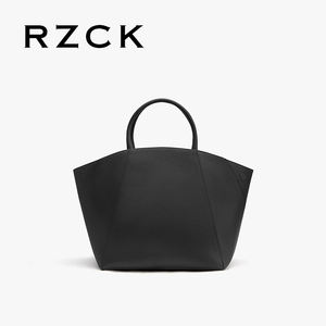 Rzk अद्वितीय डिजाइन महिलाओं काले रंग वास्तविक चमड़े के हैंडबैग कस्टम ब्रांड नाम क्रॉसबॉडी बैग रिंग हैंडल के साथ - Product Image 3