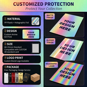 Protège-cartes holographiques personnalisés 67 x 92 mm pour cartes TCG Yu-Gi-Oh! et jeux de société - Product Image 4