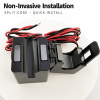 Transformateur de courant AC à noyau divisé WiFi RJ45 0-1500A Classe 1.0 IP65 Modbus RTU pour HVAC et bâtiments