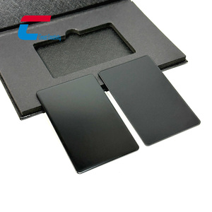 Tarjeta metálica de última generación con frente metálico y reverso de PVC, chip personalizado, cable oculto, tarjeta de visita NFC metálica. - Product Image 5