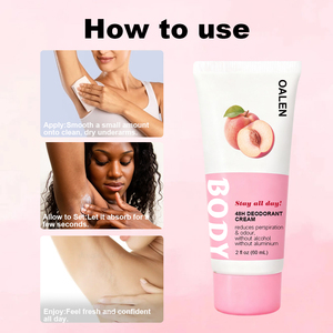 Crema desodorante para <span class=keywords><strong>axilas</strong></span> de melocotón de larga duración de 60ml, fragancia refrescante, antitranspirante para <span class=keywords><strong>axilas</strong></span> - Product Image 5