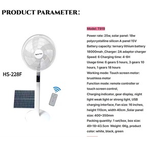 2024 phong cách mới 16 "18 inch năng lượng mặt trời AC <span class=keywords><strong>DC</strong></span> 12V với LED ánh sáng điều khiển từ xa Sạc <span class=keywords><strong>Fan</strong></span> tầng <span class=keywords><strong>fan</strong></span> hâm mộ có thể sạc lại đứng <span class=keywords><strong>Fan</strong></span> - Product Image 4