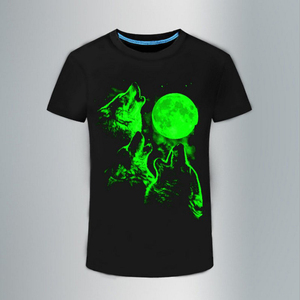 <span class=keywords><strong>T</strong></span>-shirt Luminosa alla Moda, Stampa Serigrafica Personalizzata, Logo che Si Illumina al Buio, Maglietta Oversize da Uomo - Product Image 2
