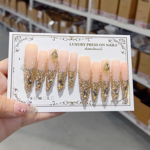 <span class=keywords><strong>Uñas</strong></span> <span class=keywords><strong>Postizas</strong></span> <span class=keywords><strong>de</strong></span> Lujo Hechas a Mano en 3D, <span class=keywords><strong>Uñas</strong></span> <span class=keywords><strong>de</strong></span> Estilete Largas <span class=keywords><strong>con</strong></span> Diseño <span class=keywords><strong>de</strong></span> Mariposa, Adornadas <span class=keywords><strong>con</strong></span> Diamantes <span class=keywords><strong>de</strong></span> Imitación - Product Image 6