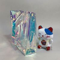 Sac de shopping en PVC imperméable avec fermeture à glissière, poches transparentes, poignée en corde, taille et impression personnalisables
