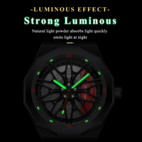 Montre pour homme Poedagar 809, design de roue rotative tendance, étanche, lumineuse, en acier inoxydable, quartz, montres pour hommes