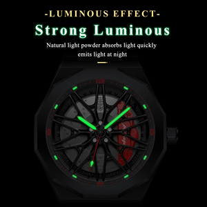 Reloj Poedagar 809 para Hombre, Diseño de <span class=keywords><strong>Rueda</strong></span> Giratoria, Resistente al Agua, Luminoso, de Acero Inoxidable, Cuarzo, Montres Hommes - Product Image 3