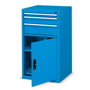 Fami Flexa Series Drawer <b>Cabinet</b> 564x600x1000mm With 3 Drawers Blue Ral5012 <b>Tool</b> <b>Storage</b> <b>Cabinet</b> - Product Image 1