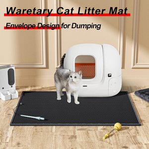 Fabricant OEM ODM, Vente en gros : Tapis de toilette pour animaux de compagnie en EVA double couche, imperméable, anti-éclaboussures de litière, lavable à la main, pour la propreté. - Product Image 2