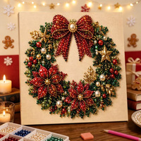 Peinture Diamant 5D Perle, Décoration Murale de Noël DIY, Impression sur Toile