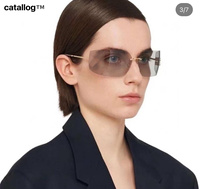 Nouvelles lunettes de soleil rétro incurvées sans monture avec verres dégradés, protection UV400, MU 54, personnalisables pour femmes