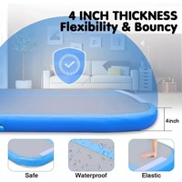 Tapis de gymnastique 3m 4m 5m 6m Rainbow Airtrack gonflable Tapis de yoga Tumbling Tapis de gymnastique à domicile Tumbling
