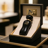 Flacon de parfum de luxe noir transparent élégant personnalisable avec logo, 50 ml, portable, vide, de qualité supérieure, avec boîte cadeau