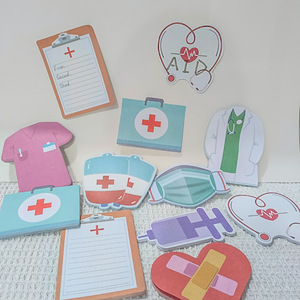 Bloc de Notas Adhesivas Creativas con Diseño Médico, Temática Farmacológica, Pequeñas Notas Adhesivas para Enfermeras - Product Image 5