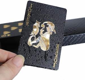 Naipes de Póker en Oro Rosa sobre Negro con Acabado PET Premium, Resistentes al Agua, para Magia y <span class=keywords><strong>Casino</strong></span> - Product Image 2