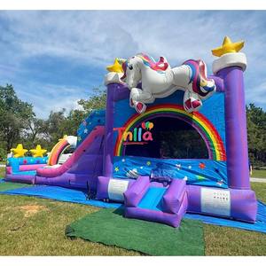 <span class=keywords><strong>Castillo</strong></span> Inflable Comercial para Niños con Tobogán, <span class=keywords><strong>Castillo</strong></span> Acuático Inflable con Piscina - Product Image 1