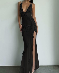 <span class=keywords><strong>2023</strong></span> per l'europa America New Cross-Border da donna con scollo a V in pizzo Patchwork che stringe la vita abito cavo lungo fino al pavimento per il giorno - Product Image 4