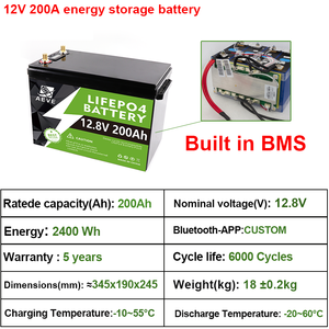 Ukrayna LiFePO4 12V boat 200Ah 24V lityum pil paketi ile şarj için tekne RV camper UPS güneş enerjisi sistemi - Product Image 2