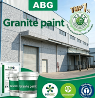 Revêtement en granit liquide résistant aux taches et à l'abrasion avec des grains de couleur, revêtement mural en granit pour façades extérieures commerciales