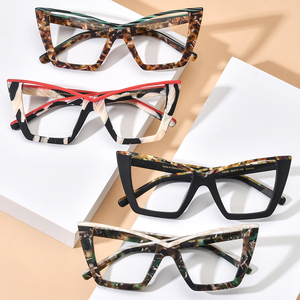 Borregls colorato acetato <span class=keywords><strong>occhiali</strong></span> da donna Design di marca 2025 grandi occhi di gatto <span class=keywords><strong>occhiali</strong></span> da vista per <span class=keywords><strong>occhiali</strong></span> da 19290 - Product Image 2