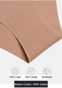 Culottes Bikini <span class=keywords><strong>Femme</strong></span> en Soie Glacée Taille Basse Découpées au Laser Respirantes Anti-Bactériennes Confortables et Invisibles Sans Coutures – Vente en Gros - Product Image 3